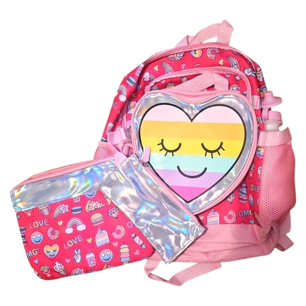 New Limited Too Pink 5 piece Backpack OMG LOVE